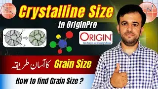 How to calculate crystallite size from XRD data using origin | Crystallite size | Lecture 34