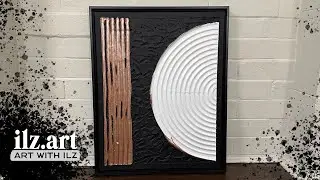 Stencils & Textured Art: Divided Light by @artwithilz
