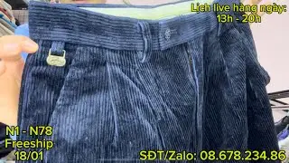 SIÊU PHẨM QUẦN NHUNG HIỆU LACOSTE WRANGLER EDWIN POLO RAP BAO SHIP TOÀN QUỐC N1-N78 18/01
