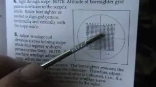 AIR GUN SCOPE FITTING, ZEROING MY RIFLE & CHECKING WITH A SIMMONS BORE SIGHTER.