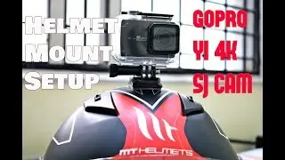 How to setup Helmet mount | GoPro,YI 4k, SJCam | Moto Vlogging