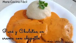 CHULETAS AL CHIPOTLE /Puré de papa