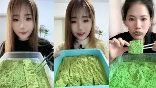 HEAVY MATCHA POWDER!😋/ASMR ICE EATING #mukbang #eating #eatingshow #satisfying #icelover #iceeating