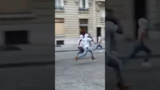Asap Rocky sprinting in timbs 🏃🏾&zwj;♂️#asaprocky #prettyflacko #fashion #style #celebstyle #culture