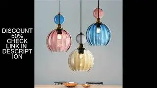 Modern Pendant Lamp Color Single Head Restaurant  Nordic Designer Glass Hanging Light Fixtures Livin