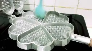 buat cetakan waffle aluminium biasa jd ga lengket kayak cetakan waffle listrik lapis teplon!!