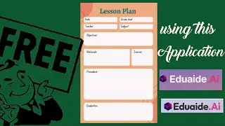FREE! Lesson Plan in Just One Click |Tutorial