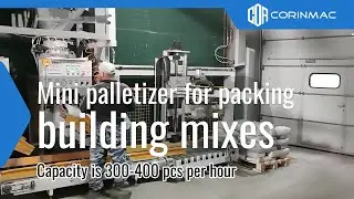Mini palletizer for packing dry building mixes