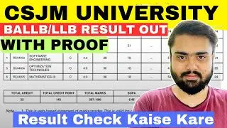 CSJMU BALLB Result 2025 OUT🔥|CSJMU Result 2025|FULL PROOF|How to Download Result|Kanpur university.