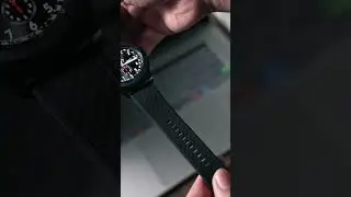 Black silicone watch band