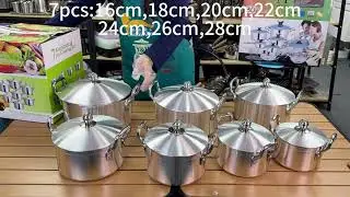 7PCS aluminum pot set