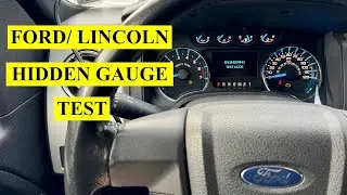 Ford: Lincoln Gauge Cluster Self Test : Instrument Cluster Check Hidden Test Mode  - 2009 & Up