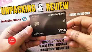 Unboxing IndusInd LEGEND Credit 💳 Lifetime FREE | Eligibility & Visa Benefits #indusind #free #money
