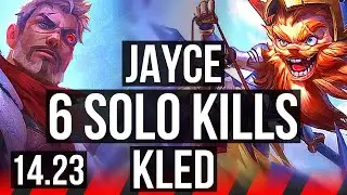 JAYCE vs KLED (TOP) | 50k DMG, 6 solo kills, 13/3/11, Legendary | KR Diamond | 14.23