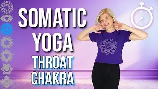7 MIN Standing Somatic Yoga for Beginners | Throat Chakra | Get Clear