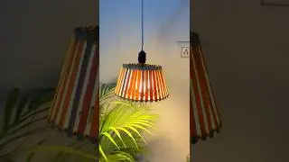 DIY ice cream stick lamp #video #shorts #icecreamsticklamp