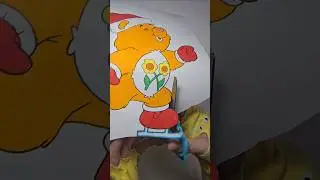 Paper Cut ✂️ Care Bear #diy #satisfying #shorts #papercraft