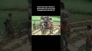 Colorized Historic Vietnam War Footage: Army Truck Sinks in the Mud &ndash; 1960s #vietnamwar  #usarmy