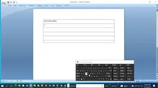 How to use ms word table