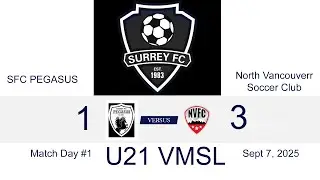 SFC Pegasus U21 V NVFC U21 North Van   VMSPL U21   SEPTEMBER 7 2025