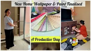 New House Wallpaper and Paint Selection Done😍 A Busy yet Productive Day in My Life in India 🇮🇳