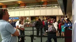 Busy holiday travel weekend