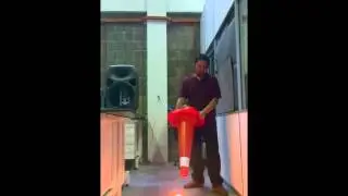 Fire from Solid Source (wood) Extinguished using Sound Wave