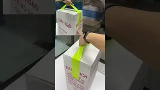 DIY Box handles with Packing Tape #carton box#shorts#packing