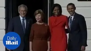 Presidential transition: George W. Bush welcomes Barack Obama to the White House in 2008