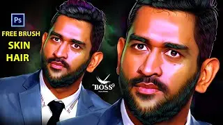 Digital Art Tutorial | Smudge painting photoshop tutorial | Dhoni photo edit | BOSS KEY TECH