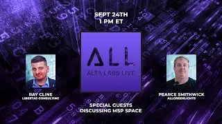 Alta Labs Live (ALL): September 24th, 1pm ET