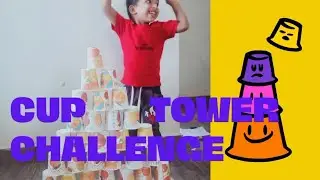cup tower challenge #youtube  video#sheza 's world ❤️
