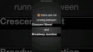 MTA Station Announcement: (J) Train Not Running Between Crescent Street & Broadway Junction