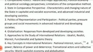 UPSC PSIR PAPER‐II COMPARATIVE POLITICS AND INTERNATIONAL RELATIONS COMPARATIVE POLITICAL ANALYSIS