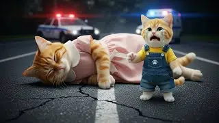 Cat Mom Accident 😭 | Crying Cat Baby Calls Help 🐾 | Emotional Cat Story 💔