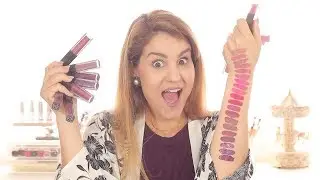 Coleção completa INGLOT - HD Lip Tint Matte - REVIEW + Lip Swatches | Sara Ferreira