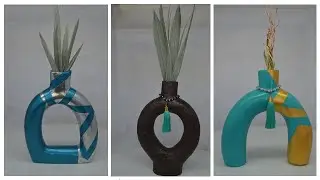 Haz estos Jarrones Abstractos con Pulpa De Papel-Paper Mache Abstract Vases making.