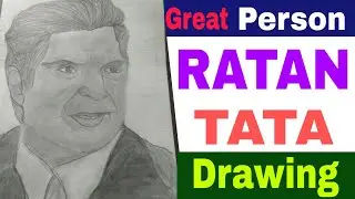 Ratan Tata Drawing | Great Person Ratan Tata Drawing Step by Step | Easy drawing for kids. RatanTata