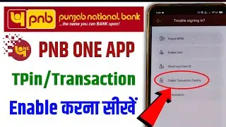 Pnb one enable transaction facility 2025 | How to enable transaction facility in pnb net banking