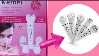 kemei beauty tools kit 5 in 1 unboxing | Epilator ,beauty blender, massager and ladyshaver