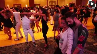 Adriana y Brian Zaghi social dancing at Houston Salsa Congress 2017