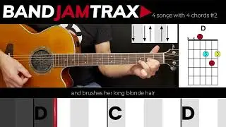 4 Songs with 4 Chords #2 -  G Em C D | EASY GUITAR LESSON | Scrolling Chords & Lyrics