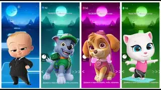 📹 BABY BOSS 🆚 ZUMA 🆚 SKYE 🆚 ANGELA-Tiles Hop EDM Rush🎶