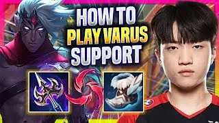 LEARN HOW TO PLAY VARUS SUPPORT LIKE A PRO! - T1 Keria Plays Varus Support vs Ashe! | Season 2023