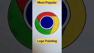 Google Chrome Logo Painting 💖 #shorts #google #chrome #logo #painting