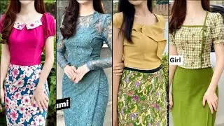The designer wear ideas for casual and formal wear| elegant Myanmar dresses collection part 1