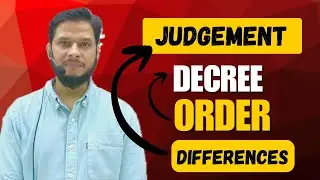 Judgment vs Decree vs Order | CPC Explained & Differences | Judiciary Prep