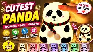The Cutest Panda Lamp Ever! 🐼 Color-Changing Silicone Night Light Unboxing & Review #nightlamp