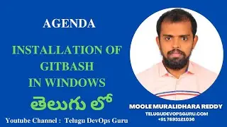 How to Install Git Bash on Windows in Telugu | Moole Muralidhara Reddy - Telugu DevOps Guru
