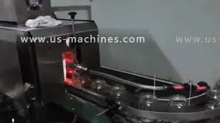 Automatic food sauce jam bervage drink glass bottle jar clamp belt driven washing machine water wash